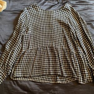 Madewell Peplum Long-Sleeve Shirt